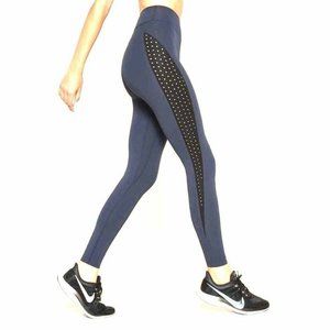 DLC Resistance Perforated Colorblock Command Leggings Blue exclusive SMALL